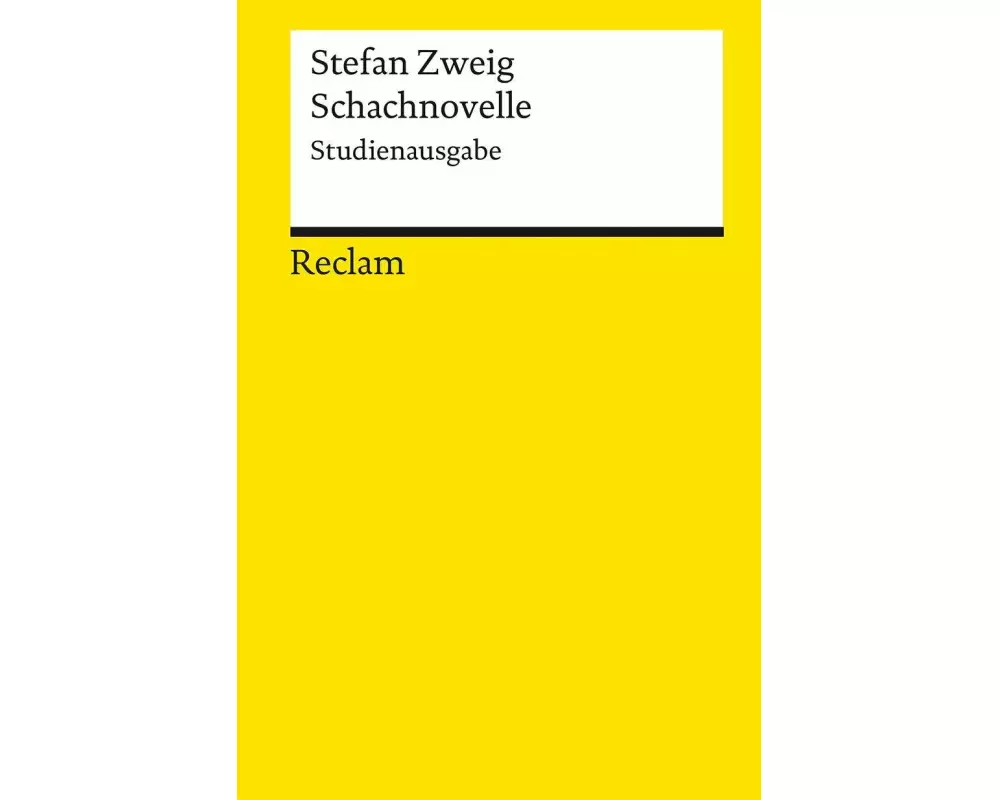 Schachnovelle. Studienausgabe