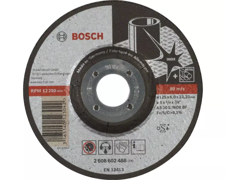Bosch Professional Schruppscheibe gekröpft Expert for Inox, 125 x 6 mm