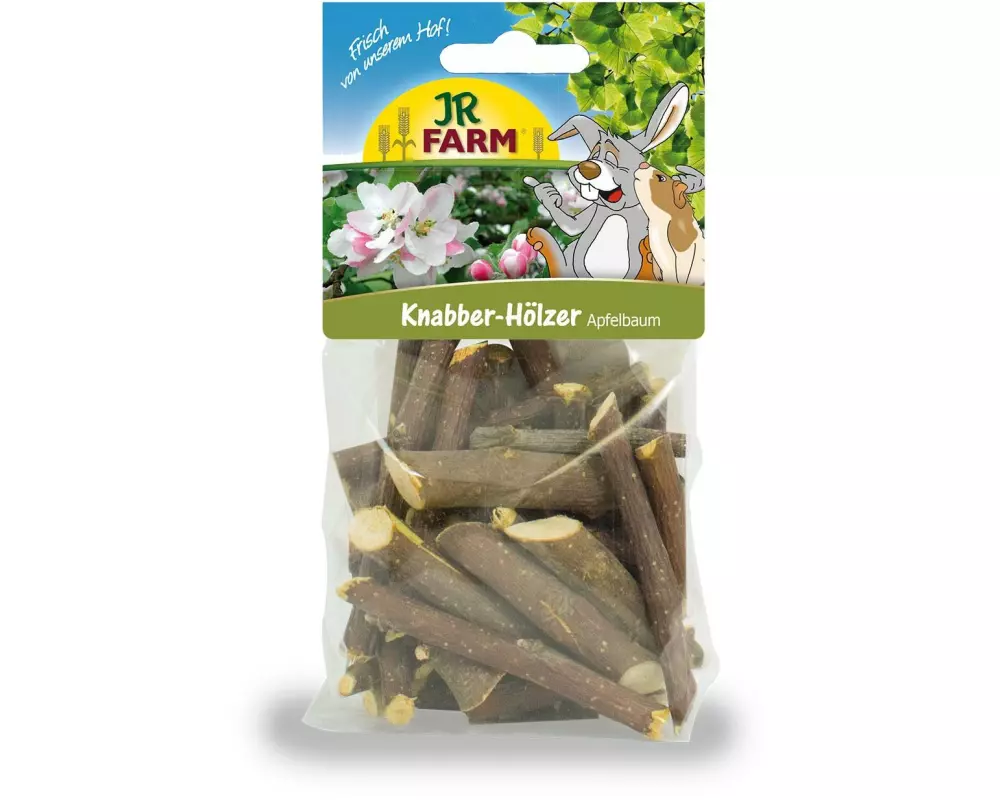 JR Farm Snack Natur Knabber Hölzer Apfelbaum, 100 g