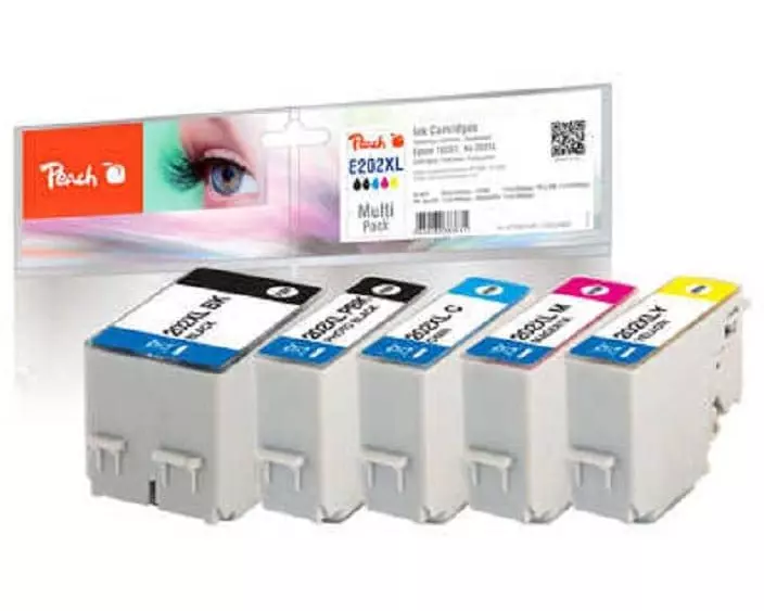 Peach Tinte Epson No 202XL (T02G7) 1x BK, PBK, C, M, Y