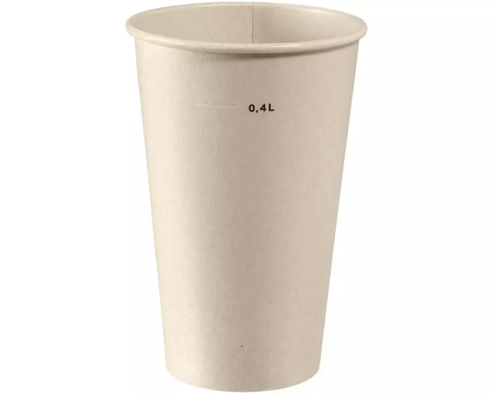 BioPak Einwegbecher Breeze 470 ml, 36 Stück, Braun