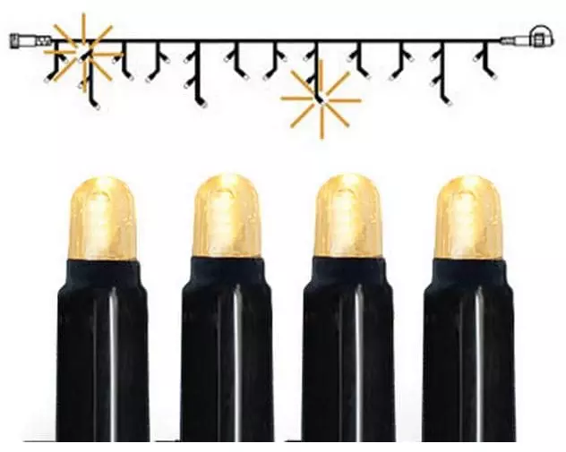 Star Trading Icicle Lights Extra System 24 Flashing, 300 cm Schwarz