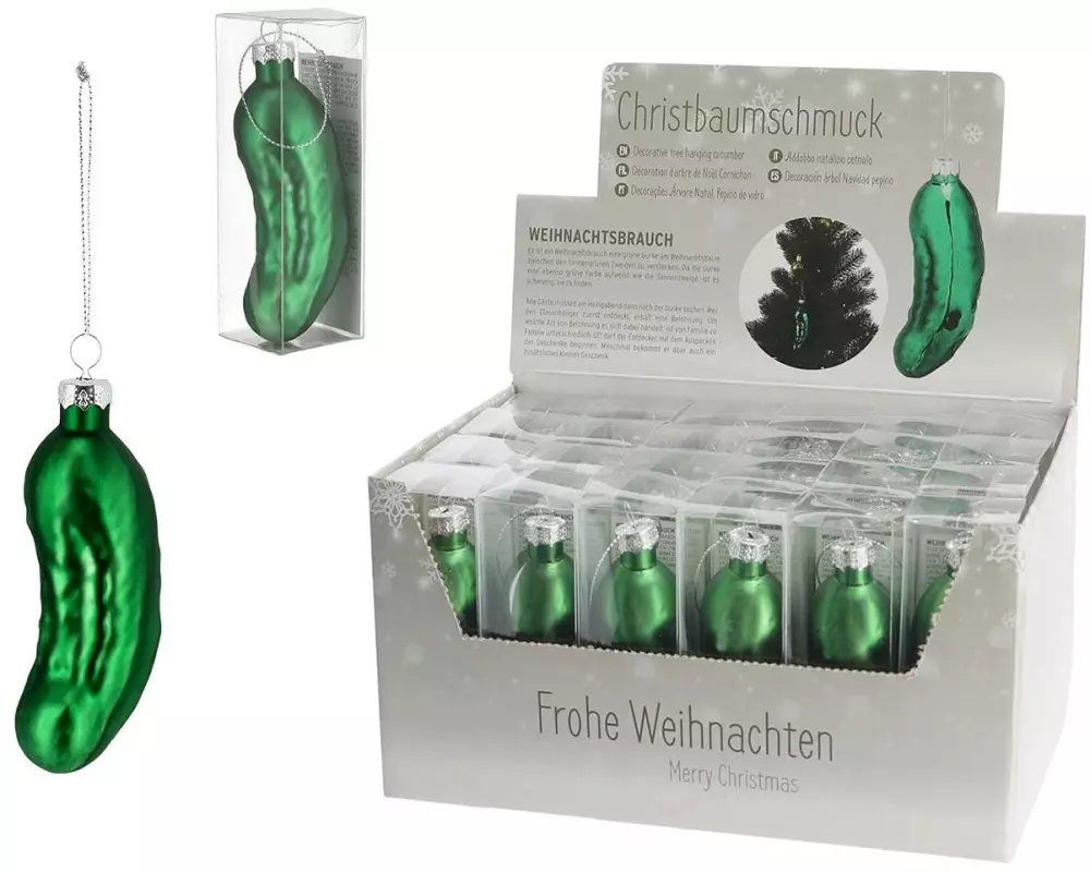 G. Wurm Weihnachtsschmuck Gurke Grün