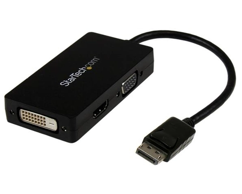 StarTech.com Travel A/V adapter: 3-in-1 DisplayPort to VGA DVI or HDMI converter