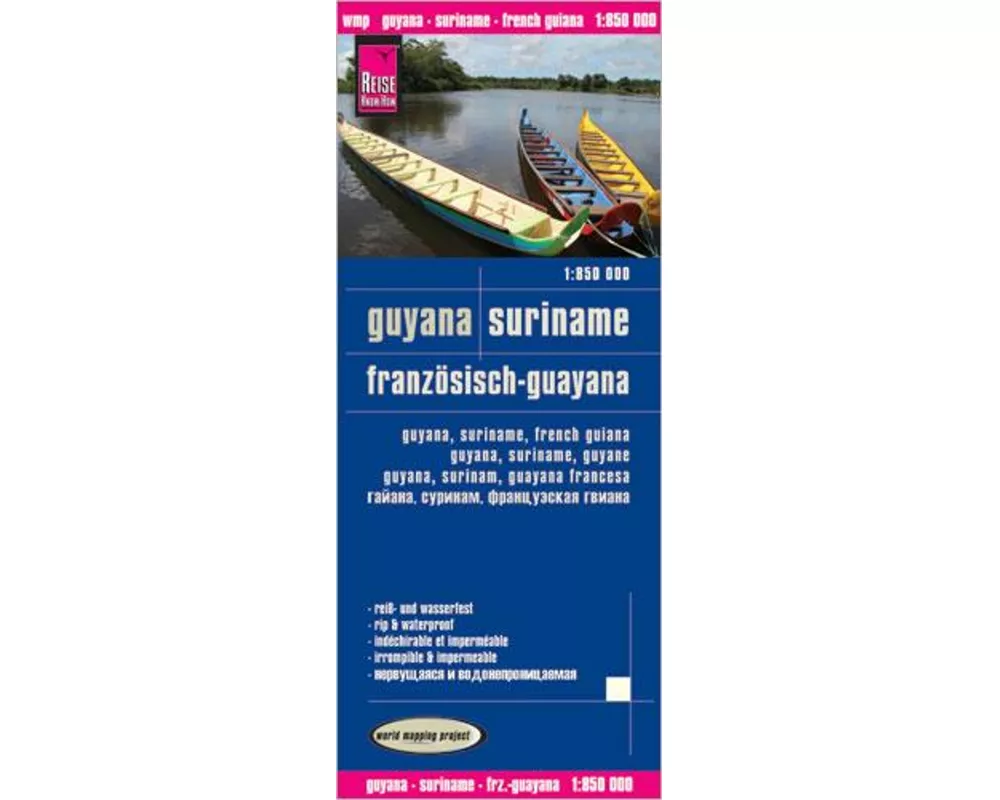 Reise Know-How Landkarte Guyana, Suriname, Französisch-Guayana (1:850.000)