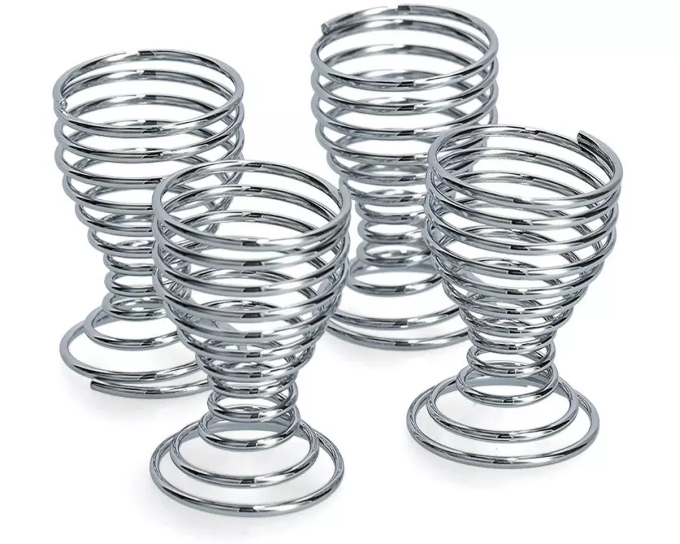 Zeller Present Eierbecher Spirale 4 Stück Silber
