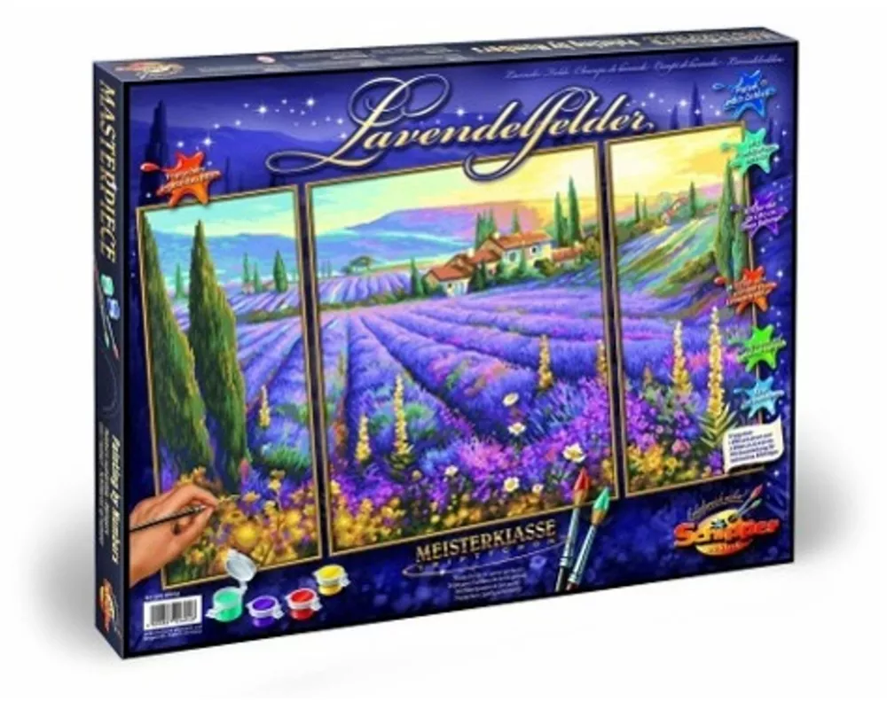 Schipper Malen nach Zahlen - Lavendelfelder (Triptychon)
