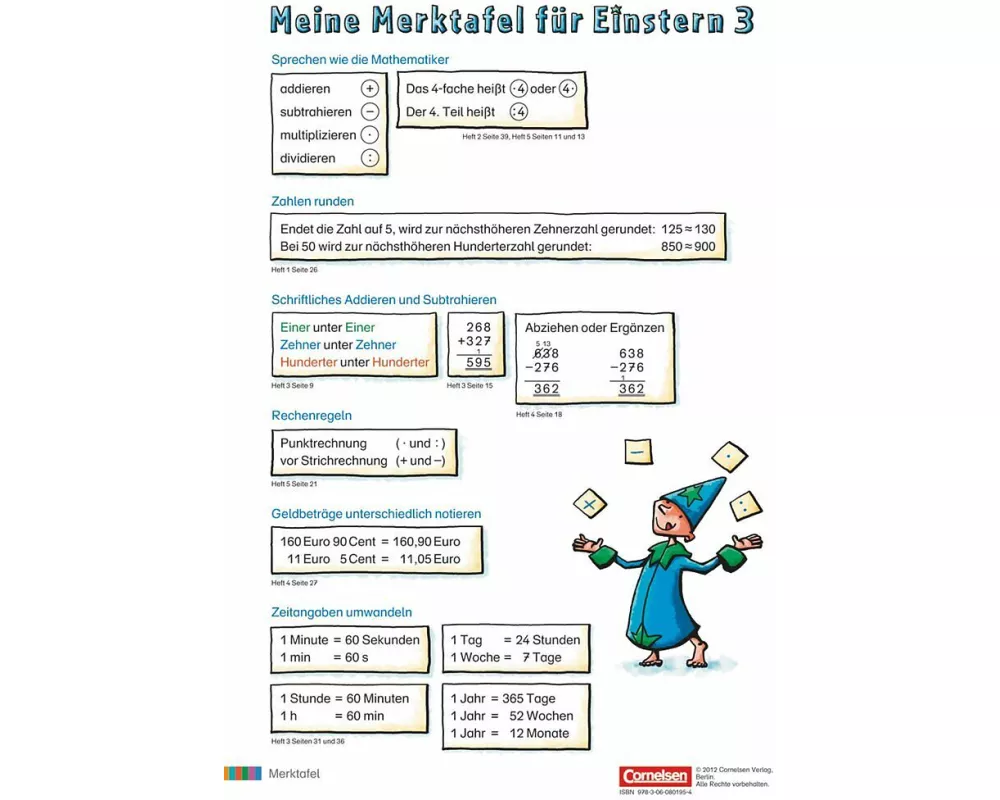 Einstern - Mathematik - Kartonbeilagen zu allen Ausgaben - Band 3