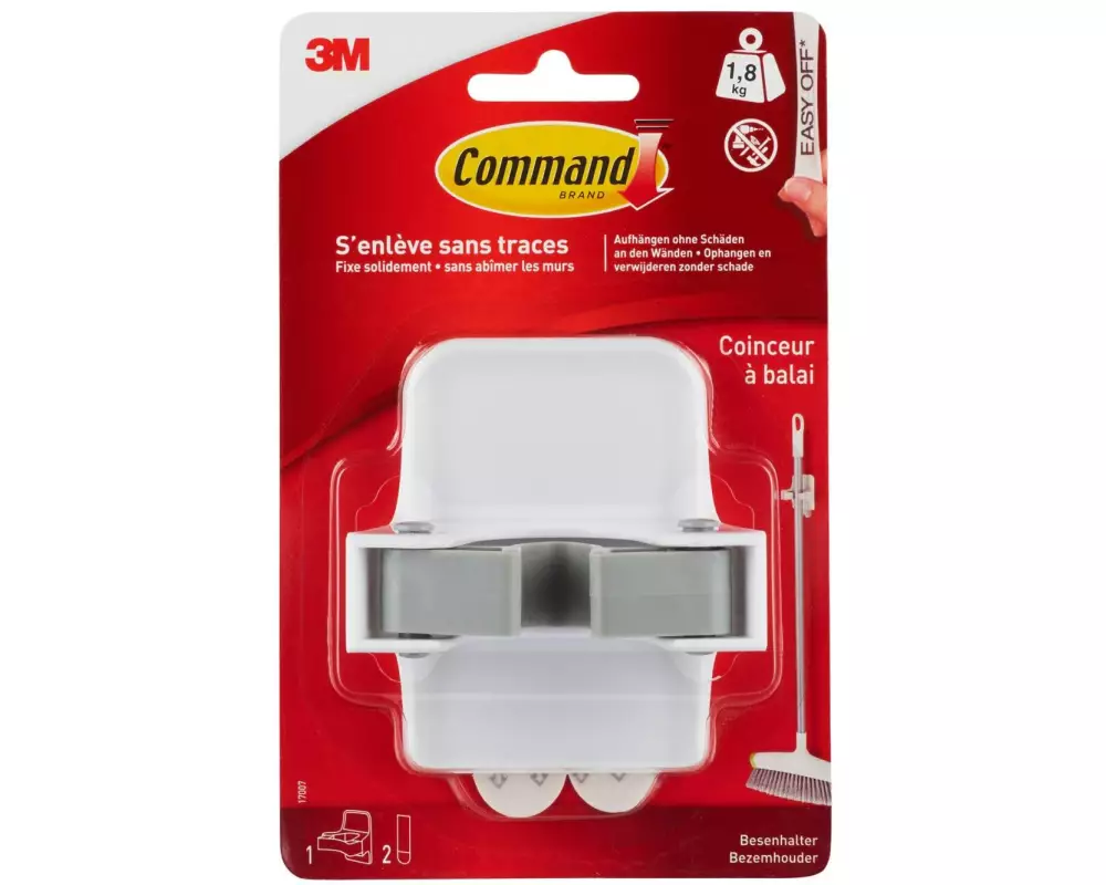 Command Klebehaken Besenhalter 1.8 kg, Weiss
