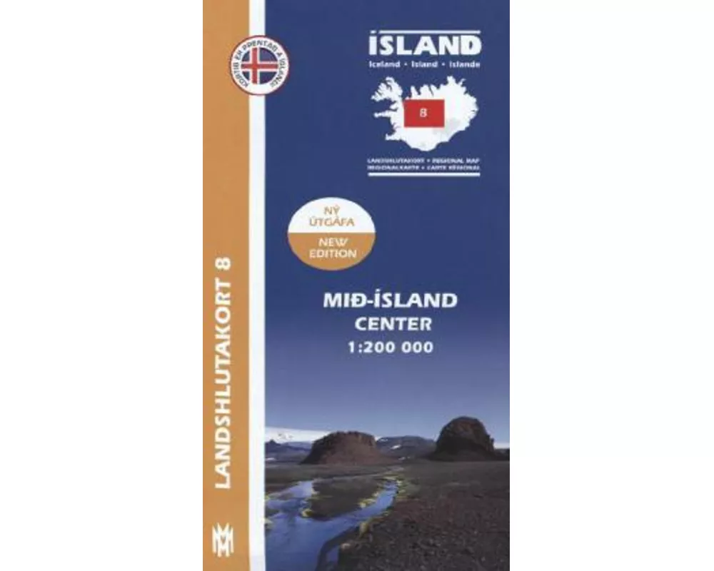 IRK 08 Mid-Island / Island Hochland Regionalkarte 1 : 200 000