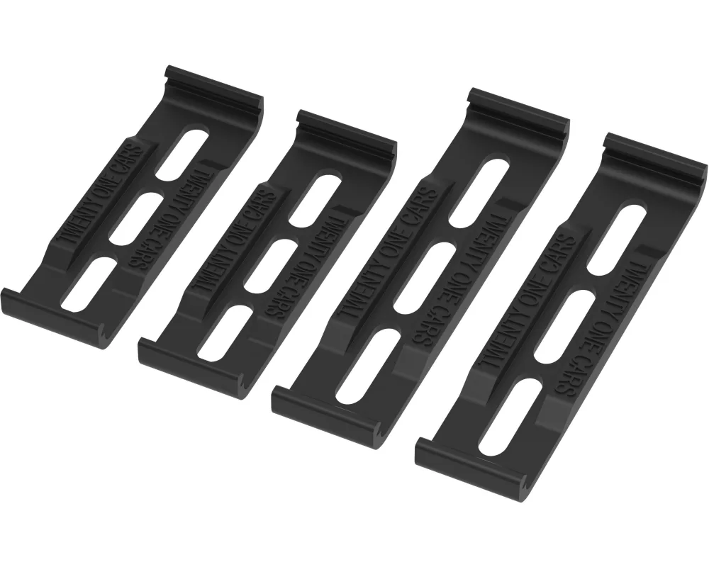 21CARS Kennzeichenhalterset Klick, Langformat, Schwarz