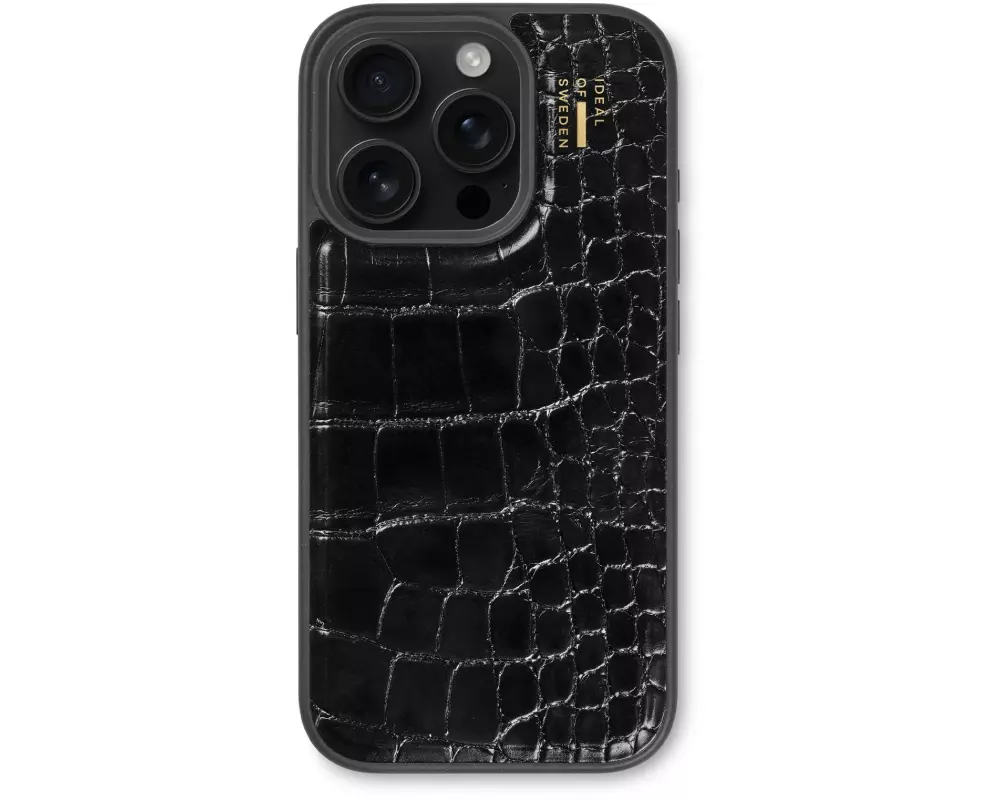 Ideal of Sweden Back Cover Croco iPhone 16 Pro Max Schwarz