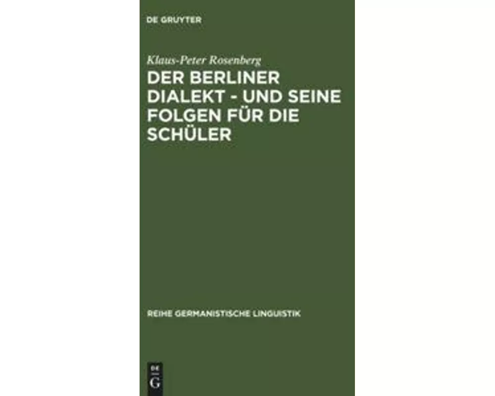 Der Berliner Dialekt - und seine Folgen für die Schüler