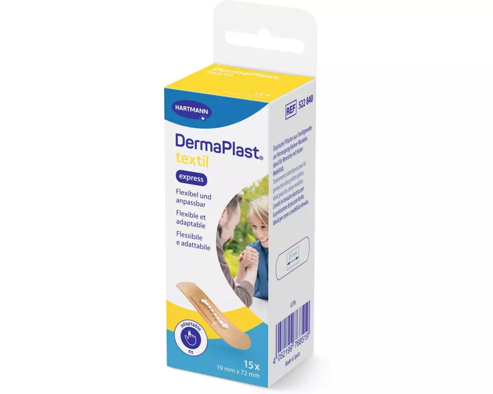 DermaPlast Wundpflaster Textil Express 19 x 72 mm 15 Stück