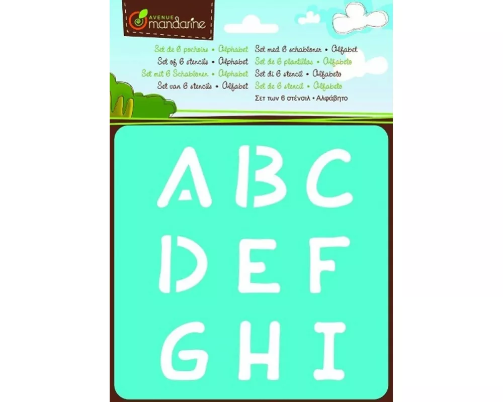 Mandarin 6 Schablonen Alphabet