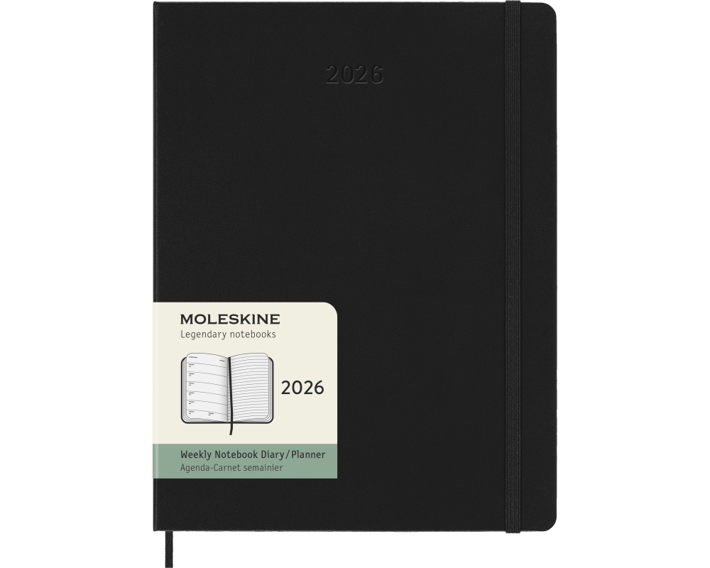 MOLESKINE Agenda Classic X-Large 2026 DHB12WN4Y26 1W/1S schwarz HC 19x25cm