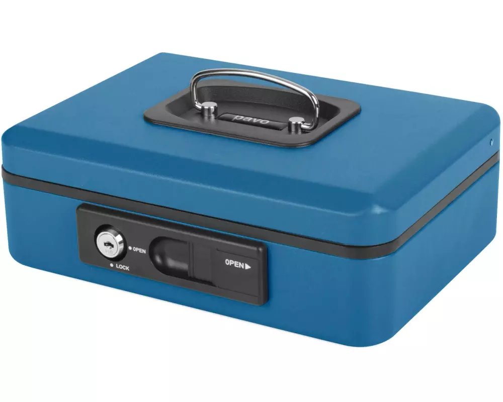 Pavo Geldkassette Deluxe 10", Blau