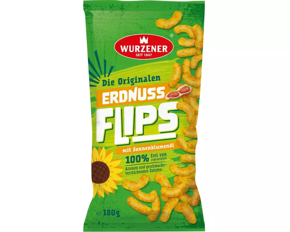 Wurzener Wurzener Erdnussflips 180g Mais, mit Sonnenblumenöl