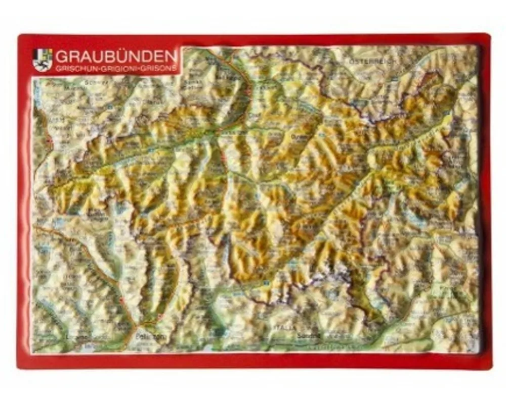 34266; AK Geo Relief: Graubünden