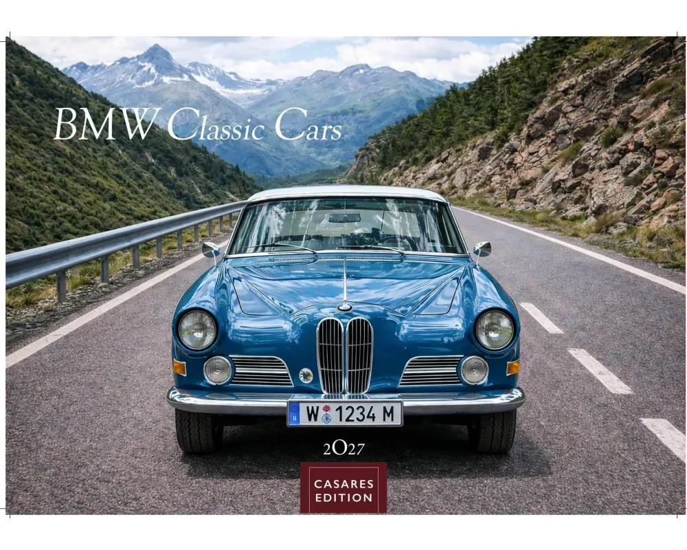 BMW Classic Cars Kalender 2027 - Wandkalender | Fotokalender Oldtimer 35x50cm BMW Odltimer - Hochwertiger Oldtimer Kalender