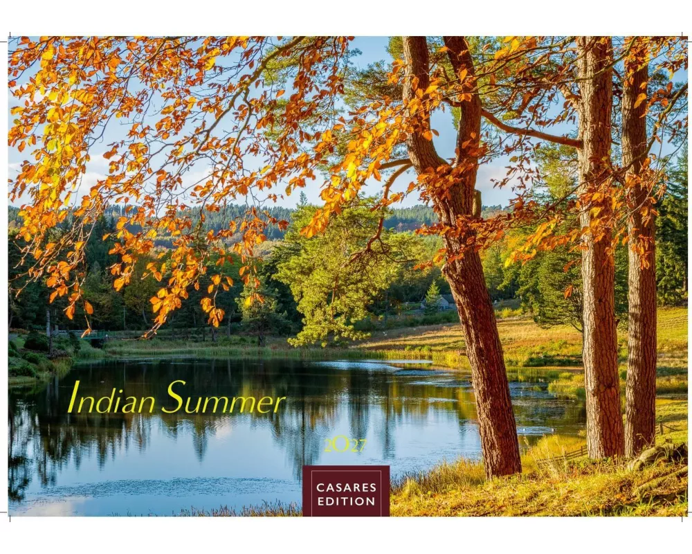 Indian Summer Kalender 2027 - Wandkalender | Fotokalender Nordamerika 35x50cm - Faszinierende Landschaften in Gold & Rot, perfekte Deko oder Geschenki