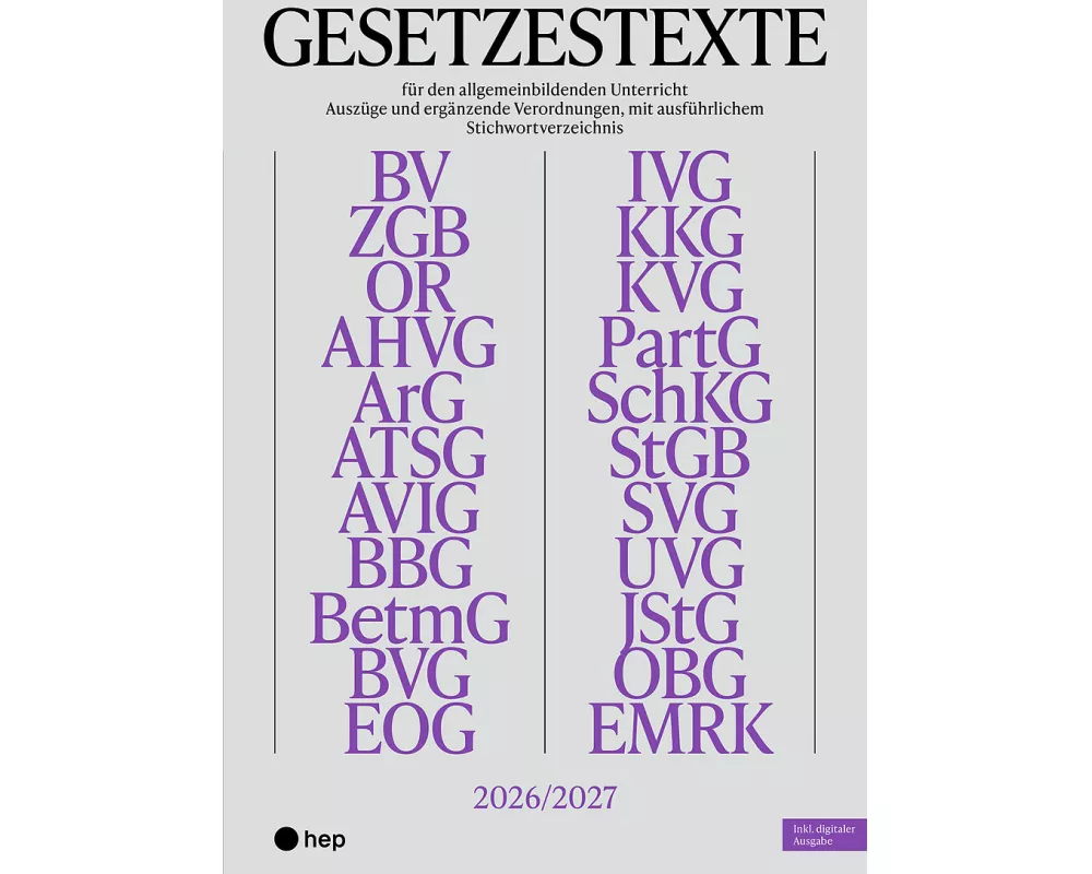 Gesetzestexte 2026/2027 (Print inkl. digitaler Ausgabe, Neuauflage 2026)