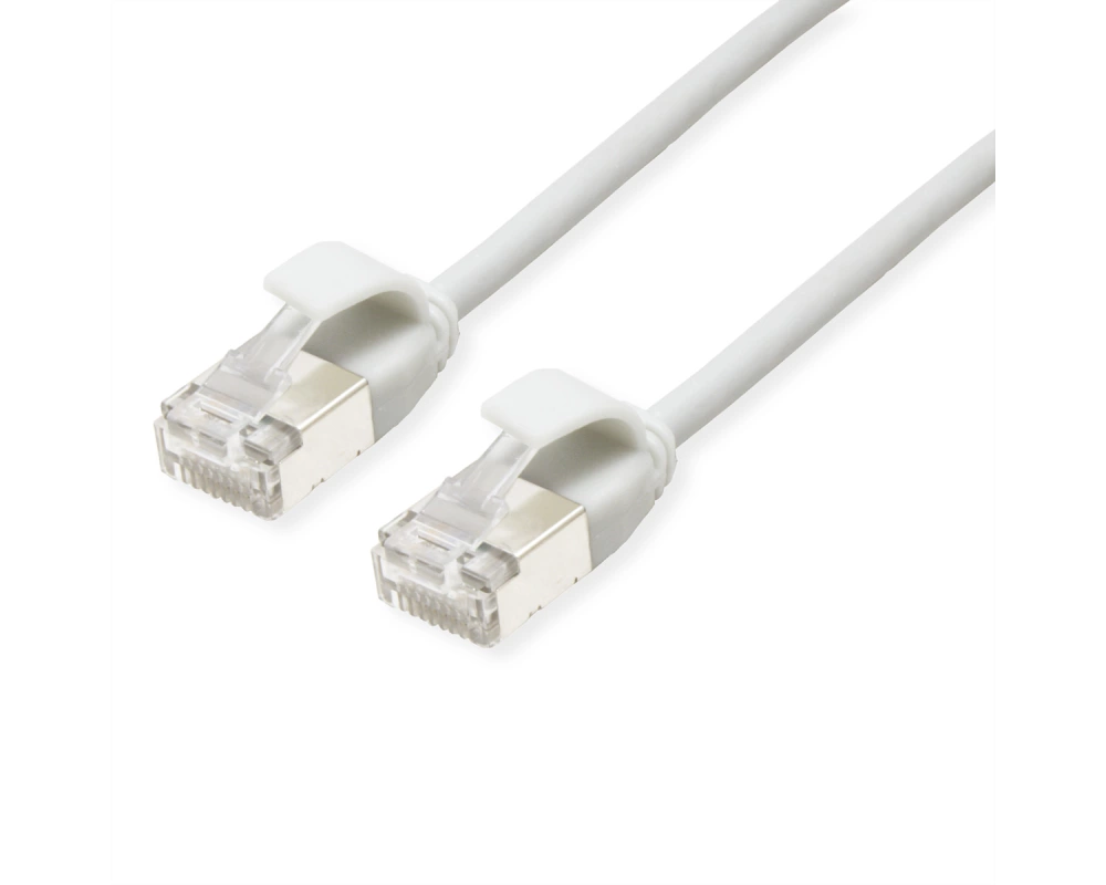ROLINE U/FTP DataCenter Patchkabel Cat.6A (Class EA), LSOH, slim, weiß, 0,5 m