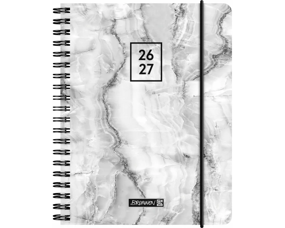 Schülerkalender 2026/2027 "Grey Marble" | A6, Kunststoff