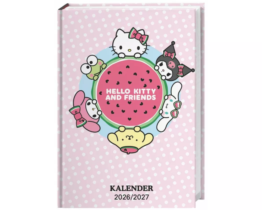 Hello Kitty 17-Monats-Kalenderbuch A5 2027 - 17 Monate. Von August 2026 bis Dezember 2027