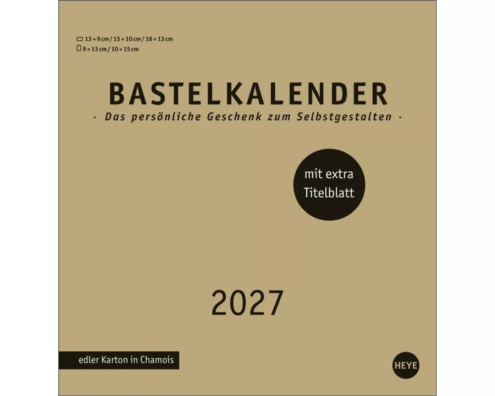 Premium-Bastelkalender gold mittel 2027