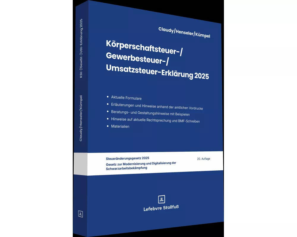 Körperschaftsteuer-, Gewerbesteuer-, Umsatzsteuer-Erklärung 2025