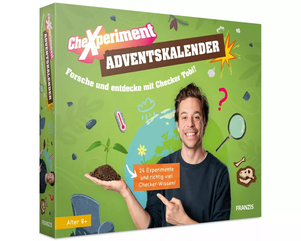 FRANZIS 67330 - CheXperiment Adventskalender Forsche und entdecke mit Checker Tobi!