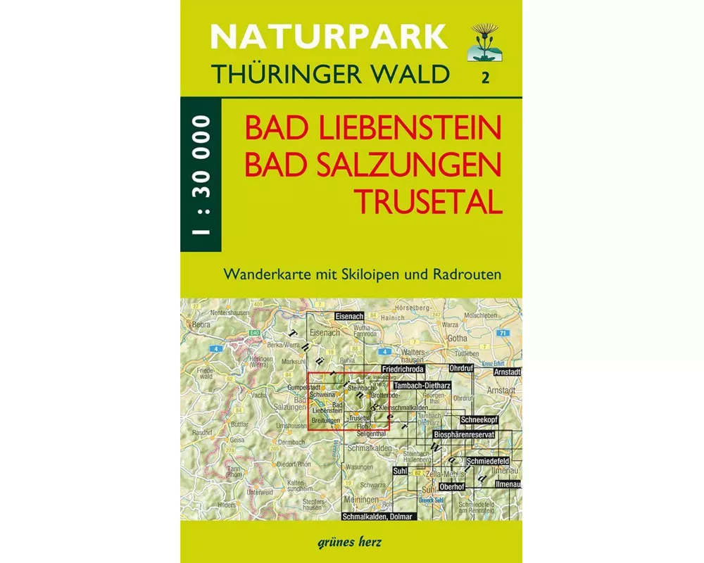 Wanderkarte Bad Liebenstein, Bad Salzungen, Trusetal