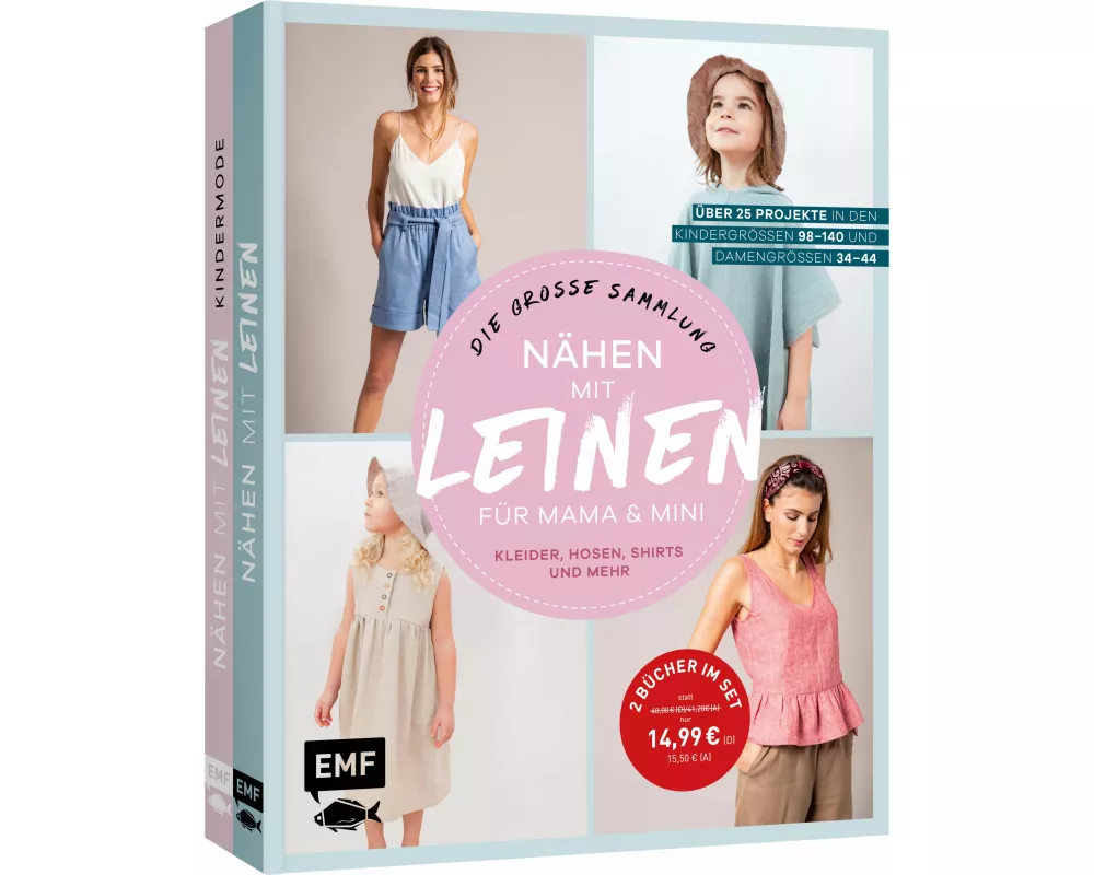 Nähen mit Leinen für Mama und Mini – die große Sammlung mit über 25 Projekten