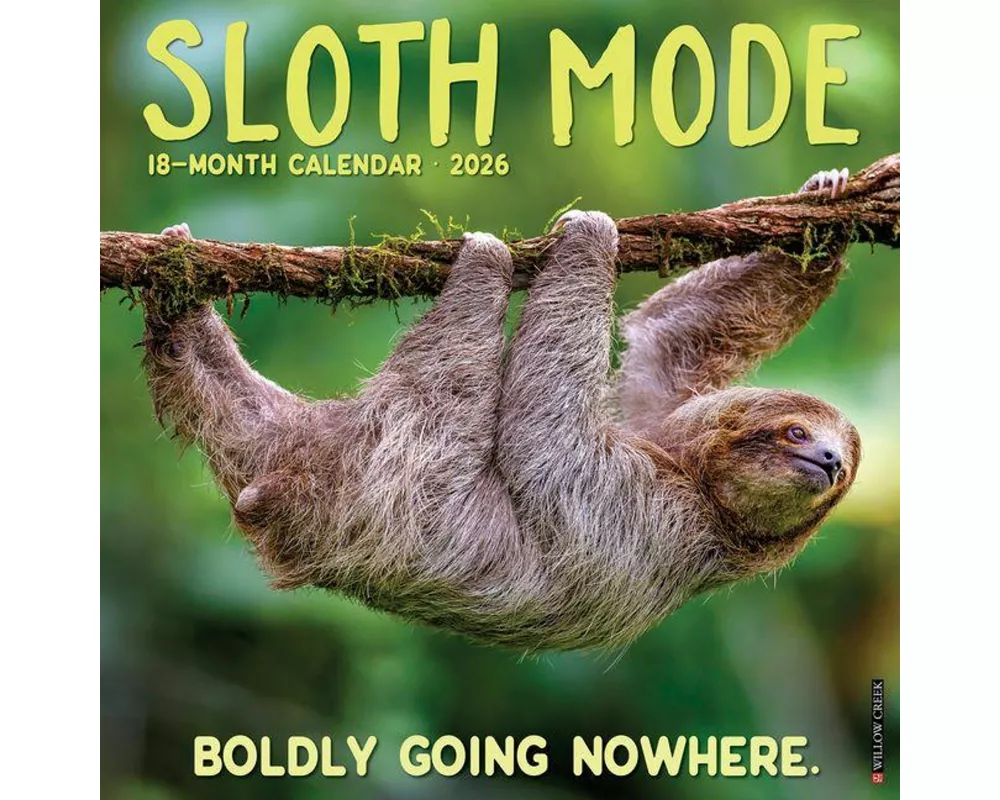 Sloth Mode 2026 Wall Calendar