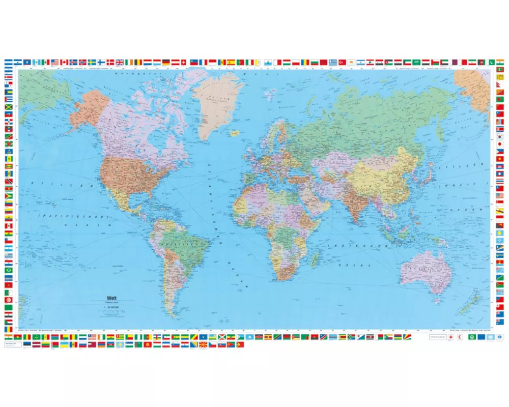 Weltkarte politisch Poster