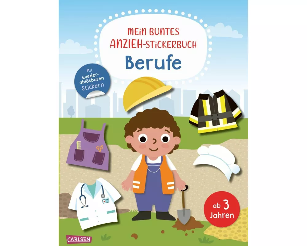 Mein buntes Anzieh-Stickerbuch: Berufe