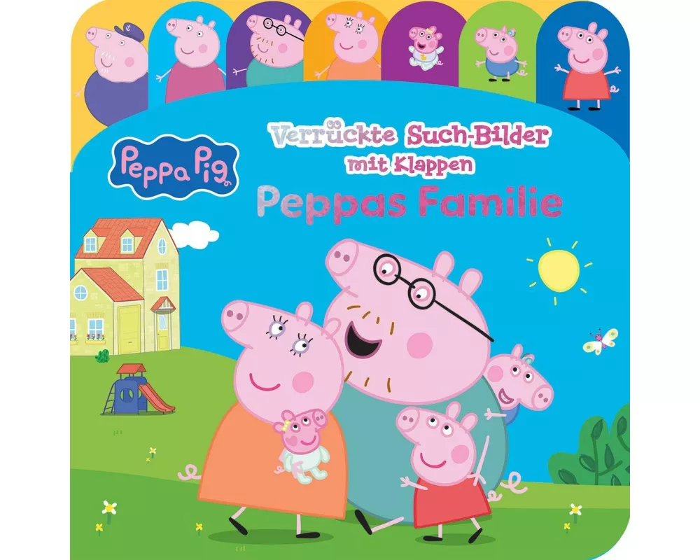 Peppa Pig - Verrückte Such-Bilder mit Klappen - Peppas Familie - Pappbilderbuch mit 20 Klappen - Wimmelbuch für Kinder ab 18 Monaten - Peppa Wutz