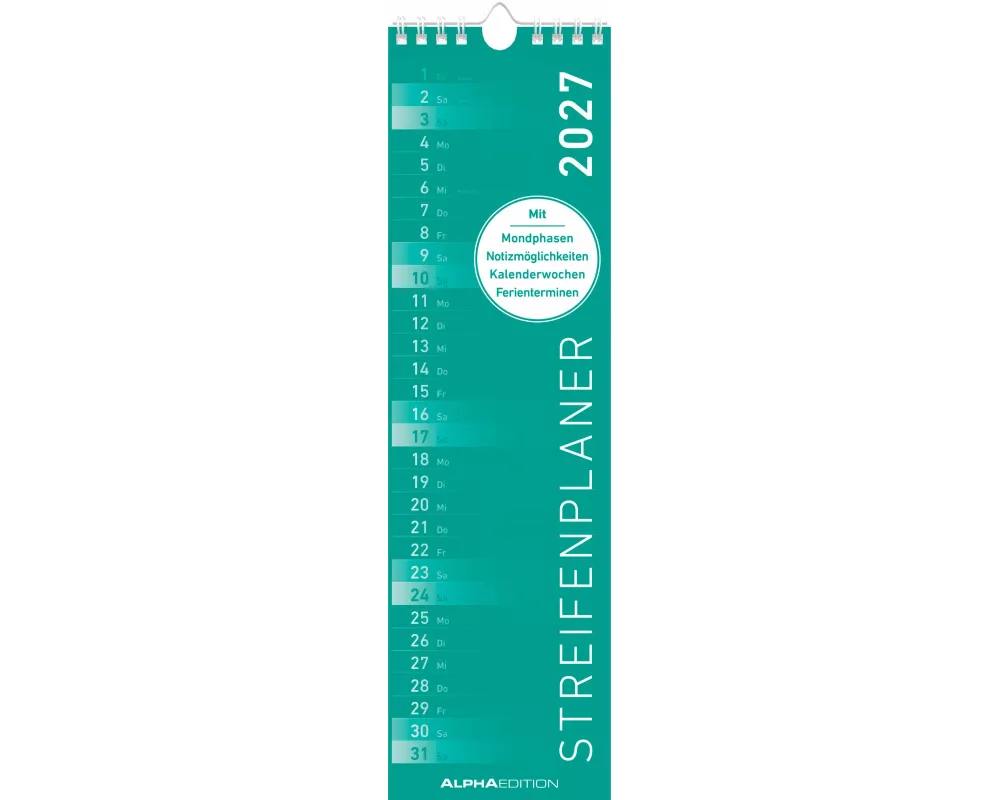Streifenplaner Mini MINT 2027