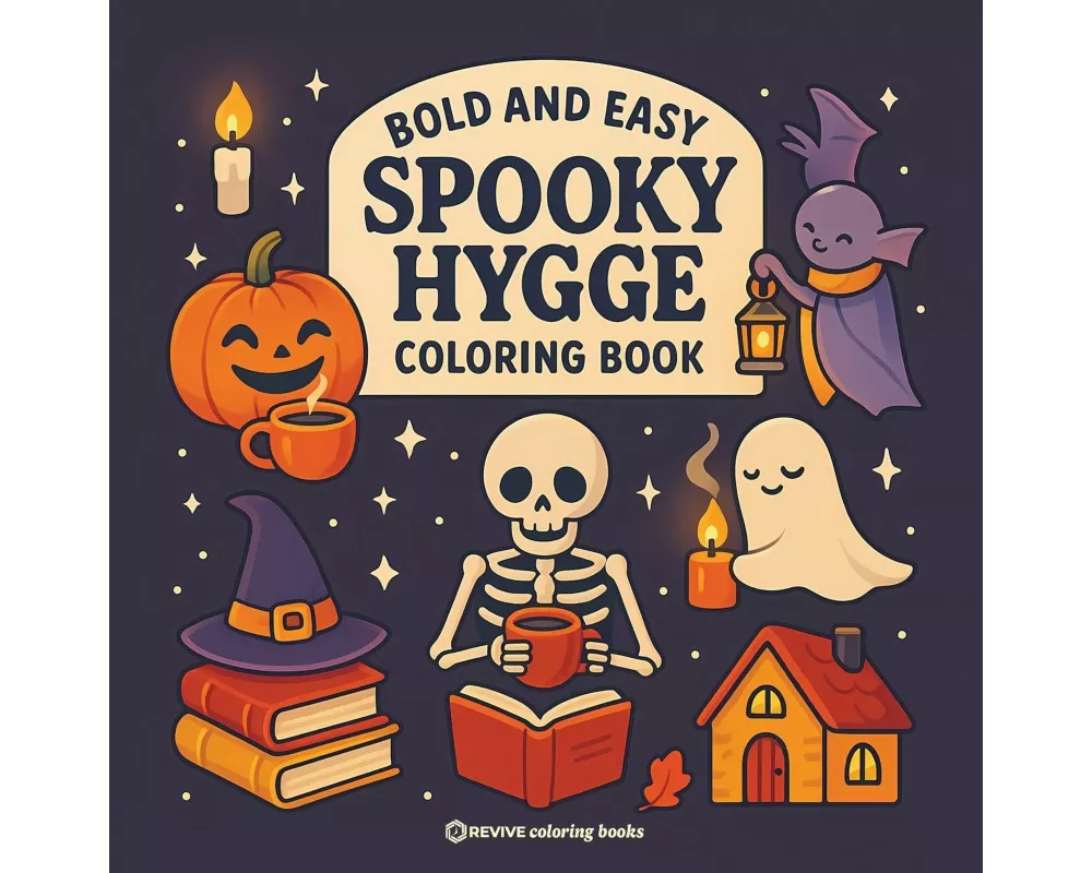 Bold & Easy Spooky Hygge Coloring Book