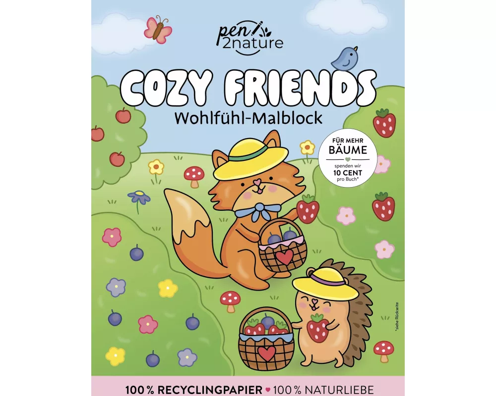 Cozy Friends: Wohlfühl-Malblock Cozy Coloring | Ausmalen und entspannen