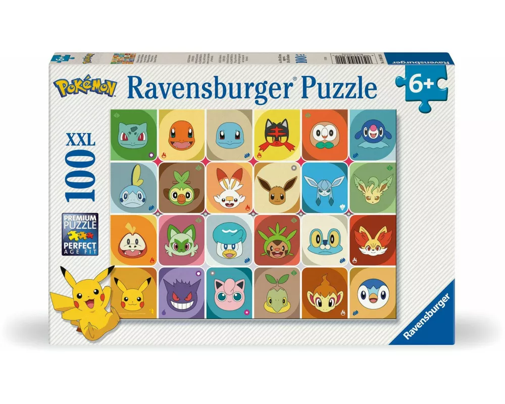 Kinderpuzzle 100 XXL Teile - Pokémon - Pokémon Gesichter