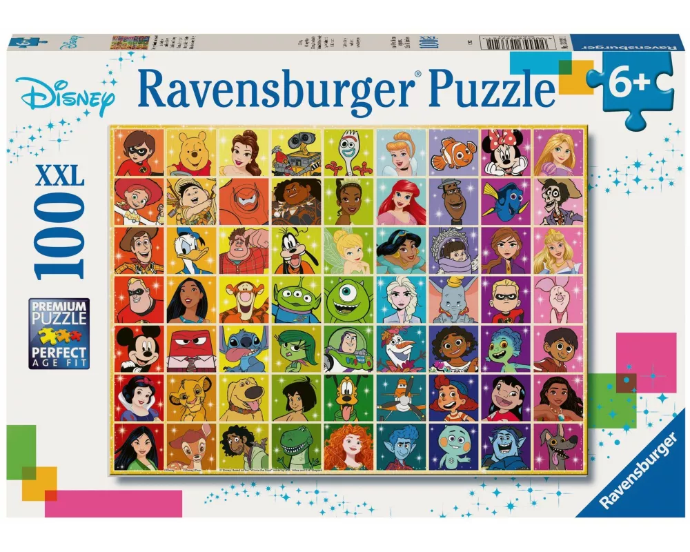 Kinderpuzzle 100 XXL Teile - Disney Classics - Disneys bunte Farbenwelt