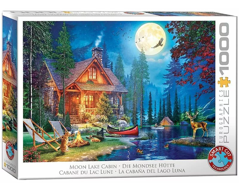 Puzzle 1000 Teile - Seehaus am Moon Lake