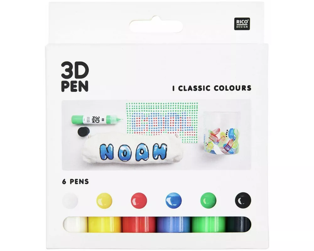 3D Pen - Set Klassik, 6 x 27ml