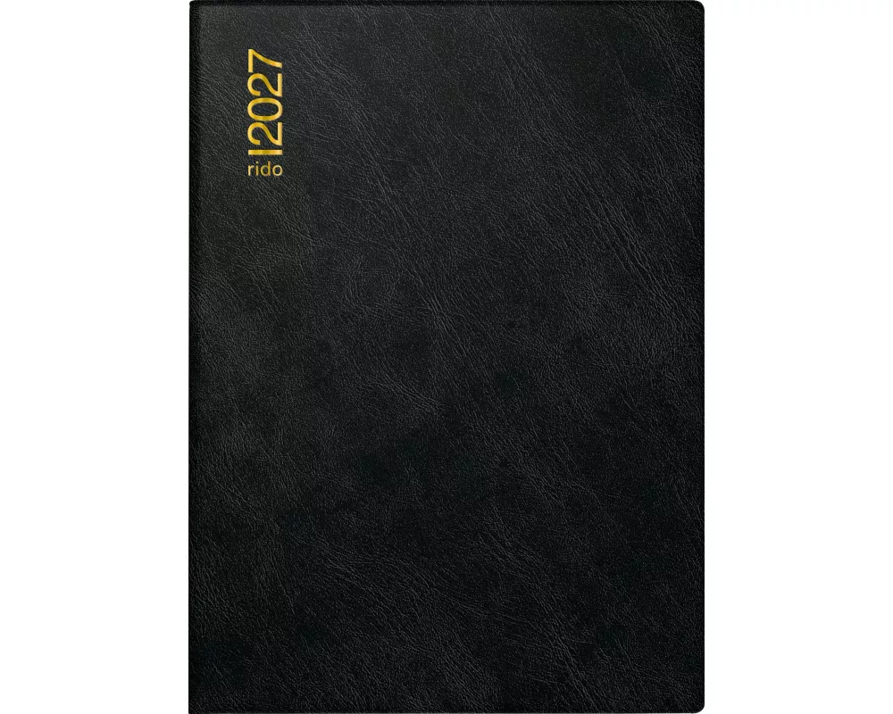 rido/idé 7018242907 Taschenkalender Mod. Technik III 2027 A6, Kunststoff, schwarz