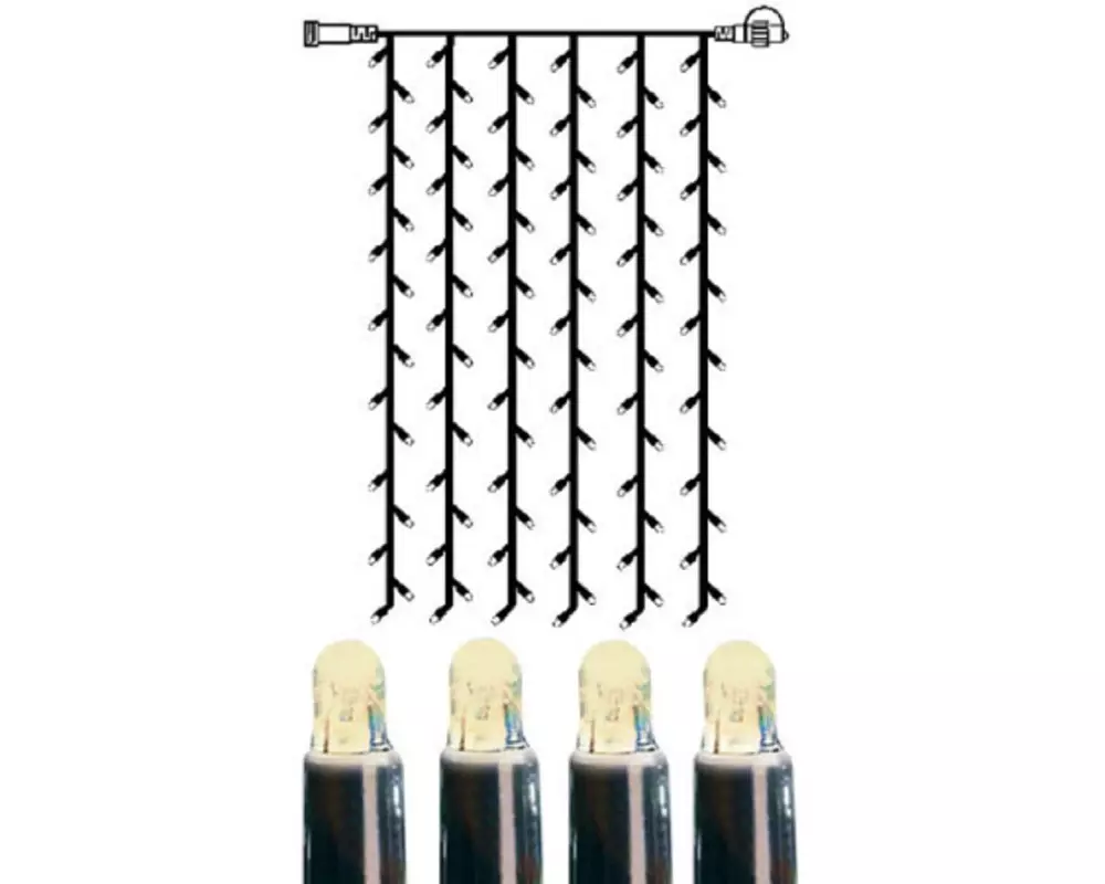 Star Trading System LED Extra, Schwarz / Warmweiss, 100 x 200 cm