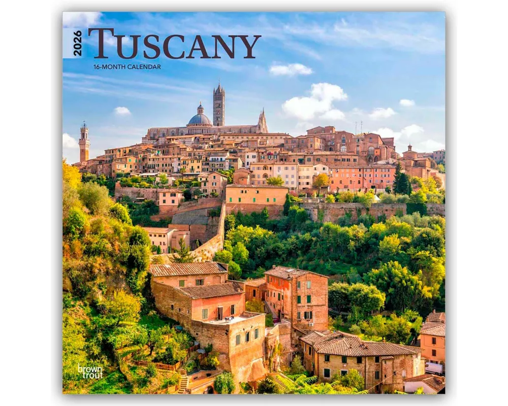Tuscany - Toskana 2026 - 16-Monatskalender