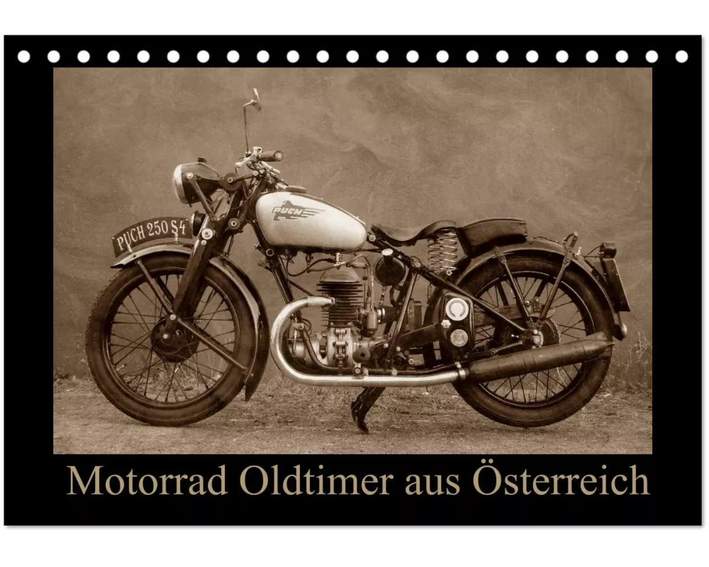 Motorrad Oldtimer aus Österreich (Tischkalender 2026 DIN A5 quer), CALVENDO Monatskalender