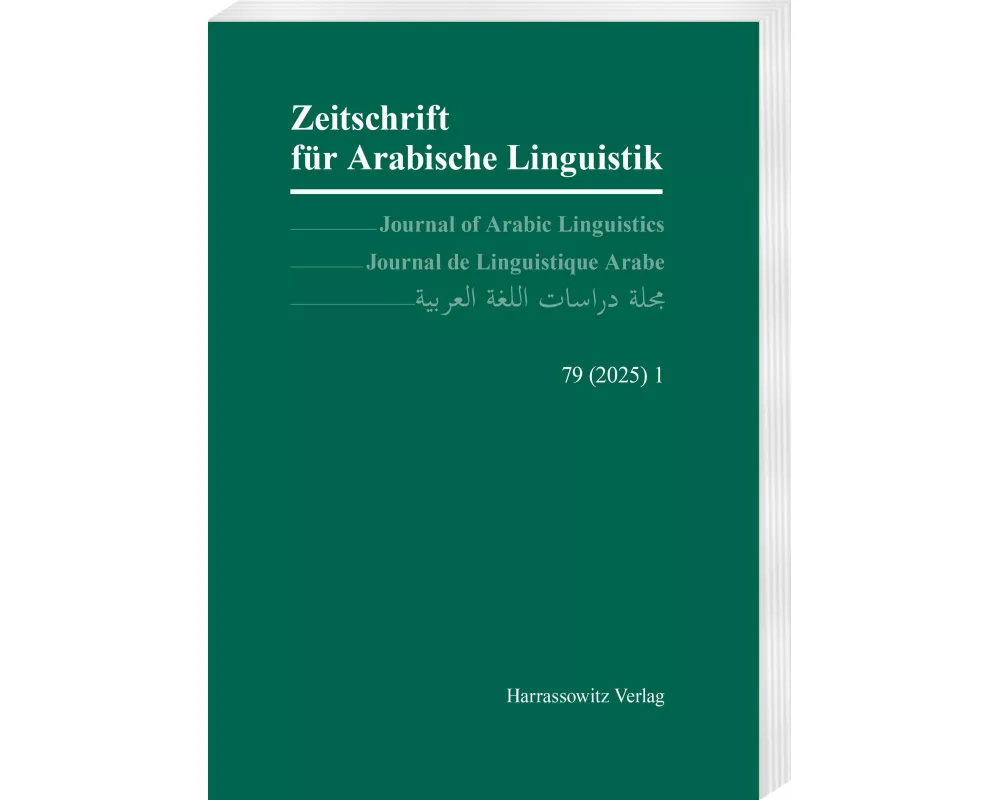 Zeitschrift für Arabische Linguistik 79,1 (2025)